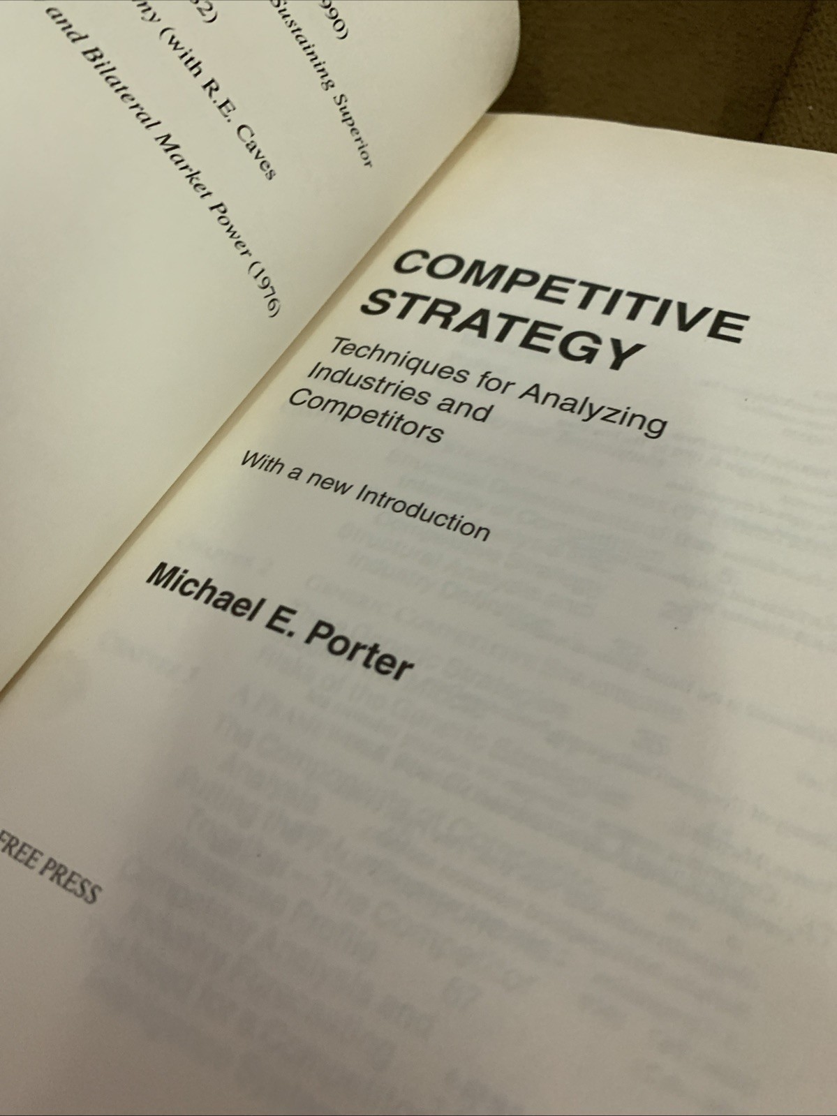 Competitive Strategy Techniques for Analyzing Industries & Competitors First Ed