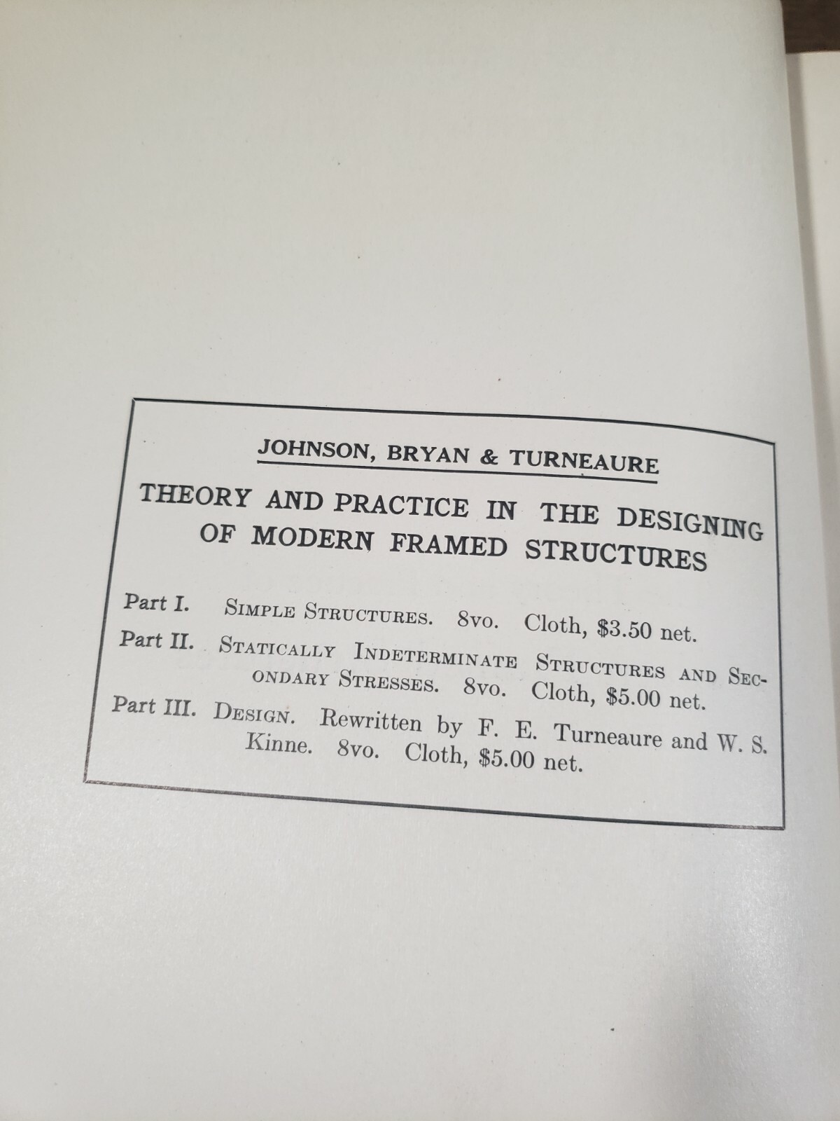 Modern Framed Structures Johnson Bryan Part 1 Simple Structures John Wiley and s