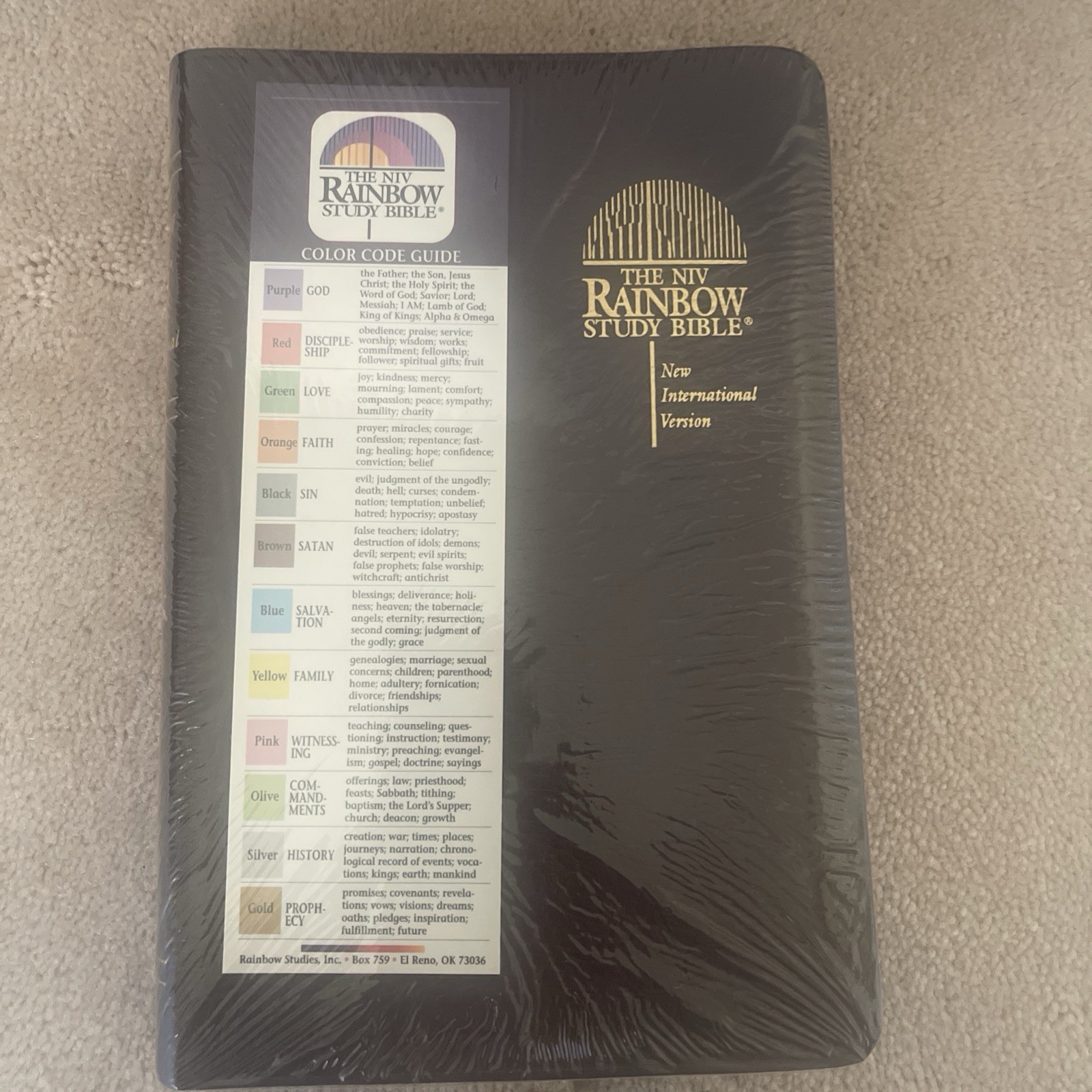 Rainbow Study Bible New International Version NIV Bonded Leather Bold line NEW