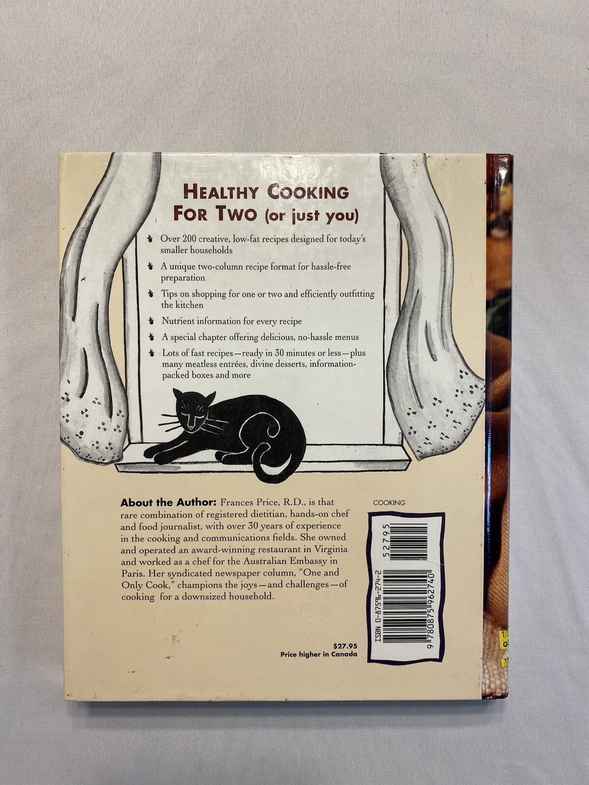 Healthy Cooking for Two (or Just You): Low-Fat Recipes Cookbook Hardcover 310 Pg