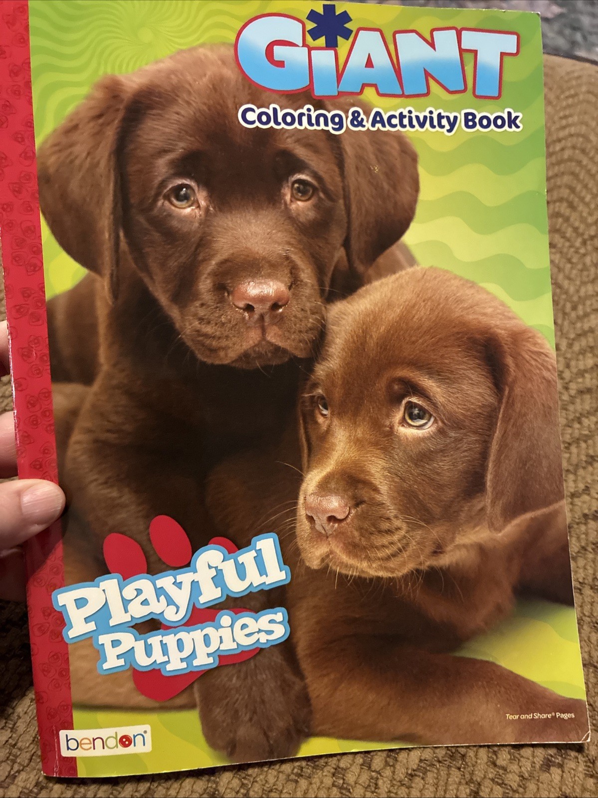 Bendon Playful Puppies Giant Coloring Activity Book Tear Share 150+ Pages New