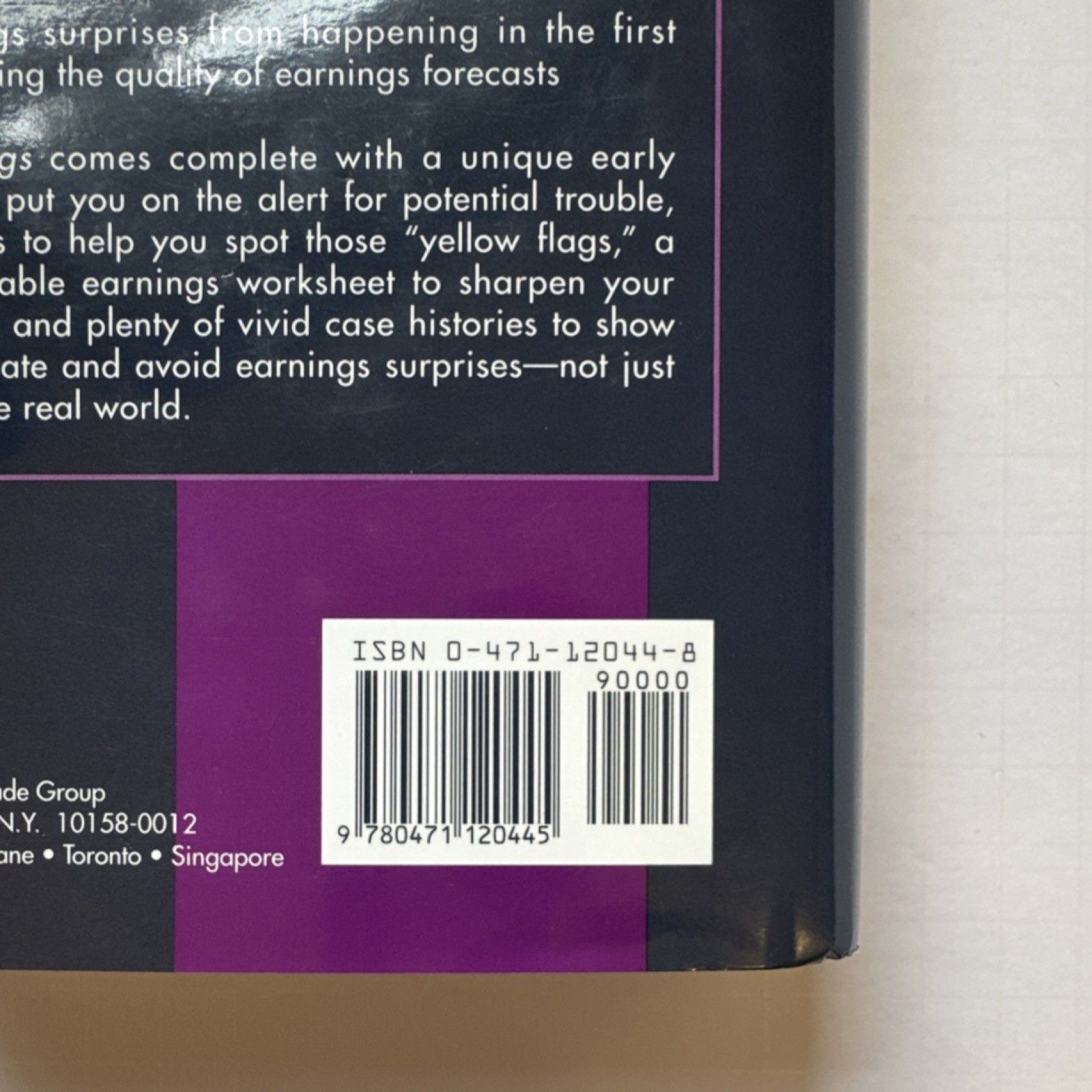 Financial Warnings by Mulford & Comiskey (Hardcover, John Wiley) – Finance – A