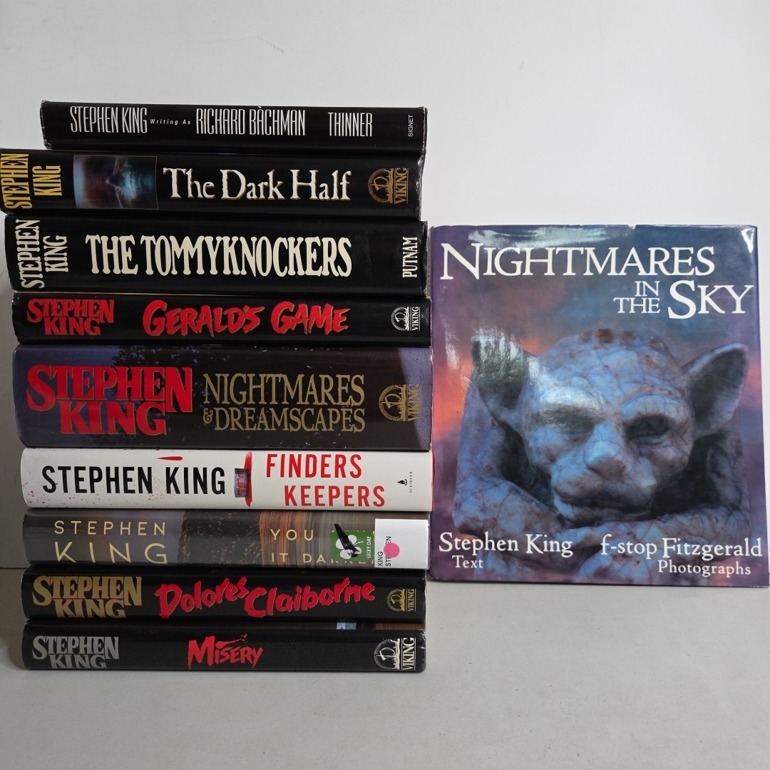 Stephen King 10 book lot Hardcover Misery Dark Half Tommyknockers Thinner More