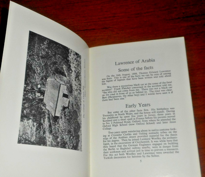 (2) T.E. Lawrence Booklets- Clouds Hill & Simple Facts – VGC