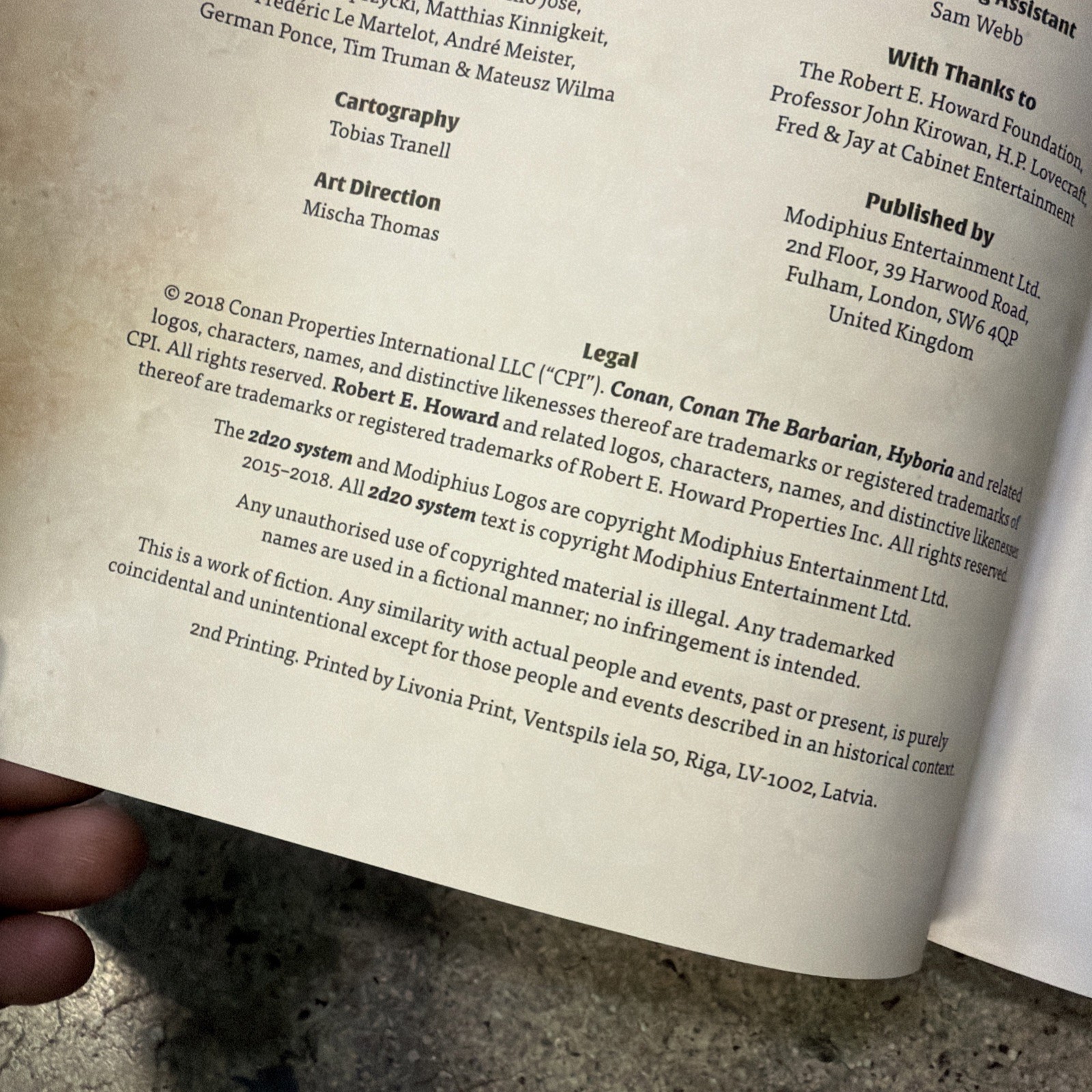 Modiphius Conan RPG Conan the Barbarian Sourcebook Hardcover