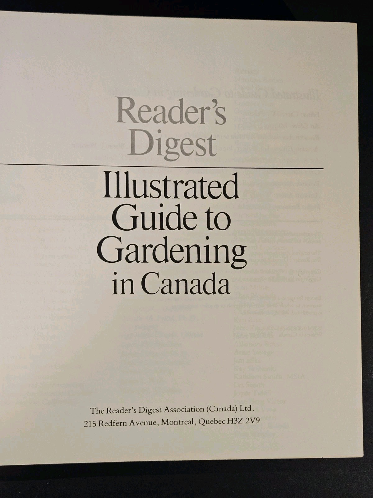 Reader’s Digest Illustrated Guide to Gardening in Canada 1979 640 Pages HC