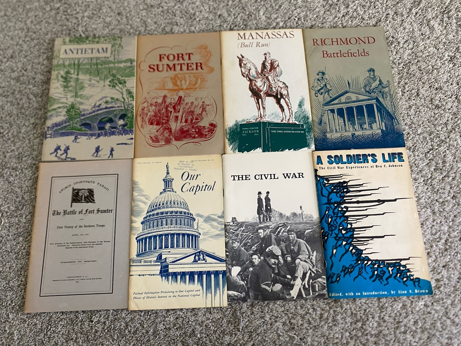 Lot Of 8 Vtg National Parks Historical Handbooks & similar War History Books 60s