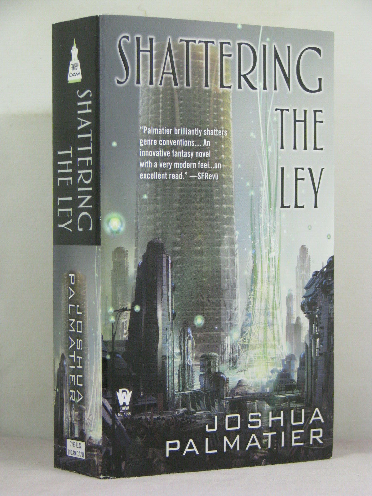 1st PB, signed by author, Shattering the Ley by Joshua Palmatier (2015) fantasy