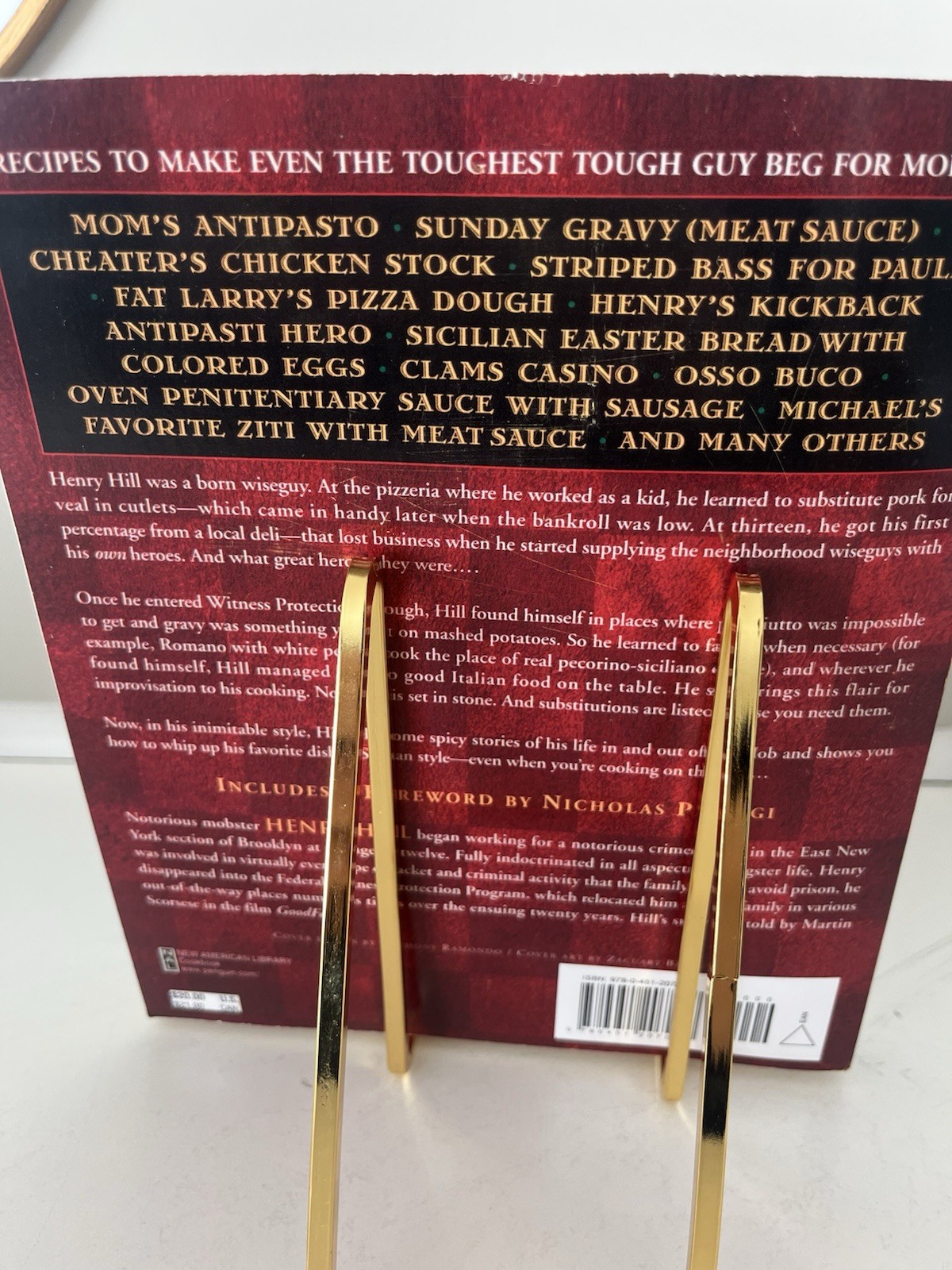 The Wiseguy Cookbook by Henry Hill, New American Library Paperback Culinary Book