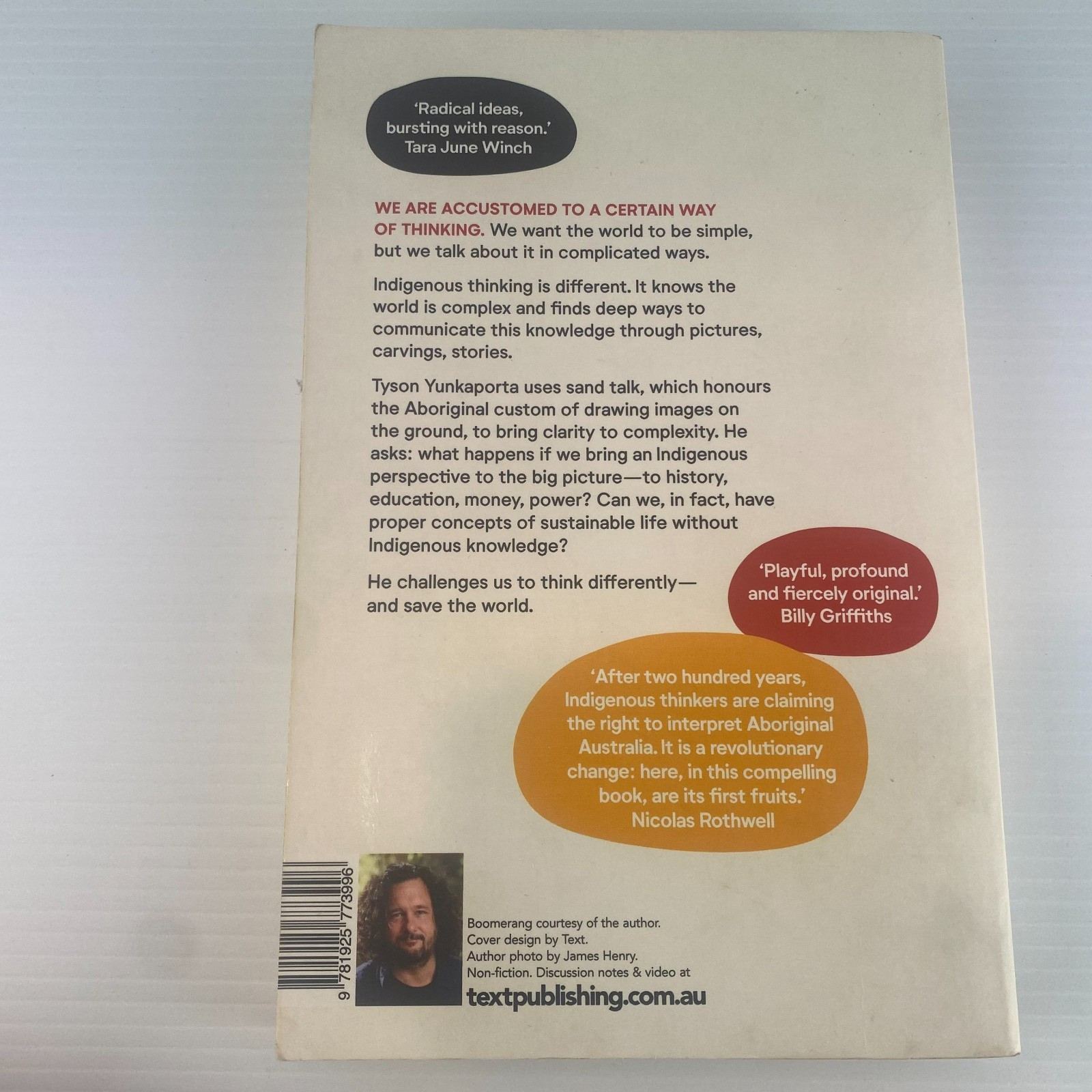 SAND TALK Tyson Yunkaporta PAPERBACK HOW INDIGENOUS THINKING CAN SAVE THE WORLD
