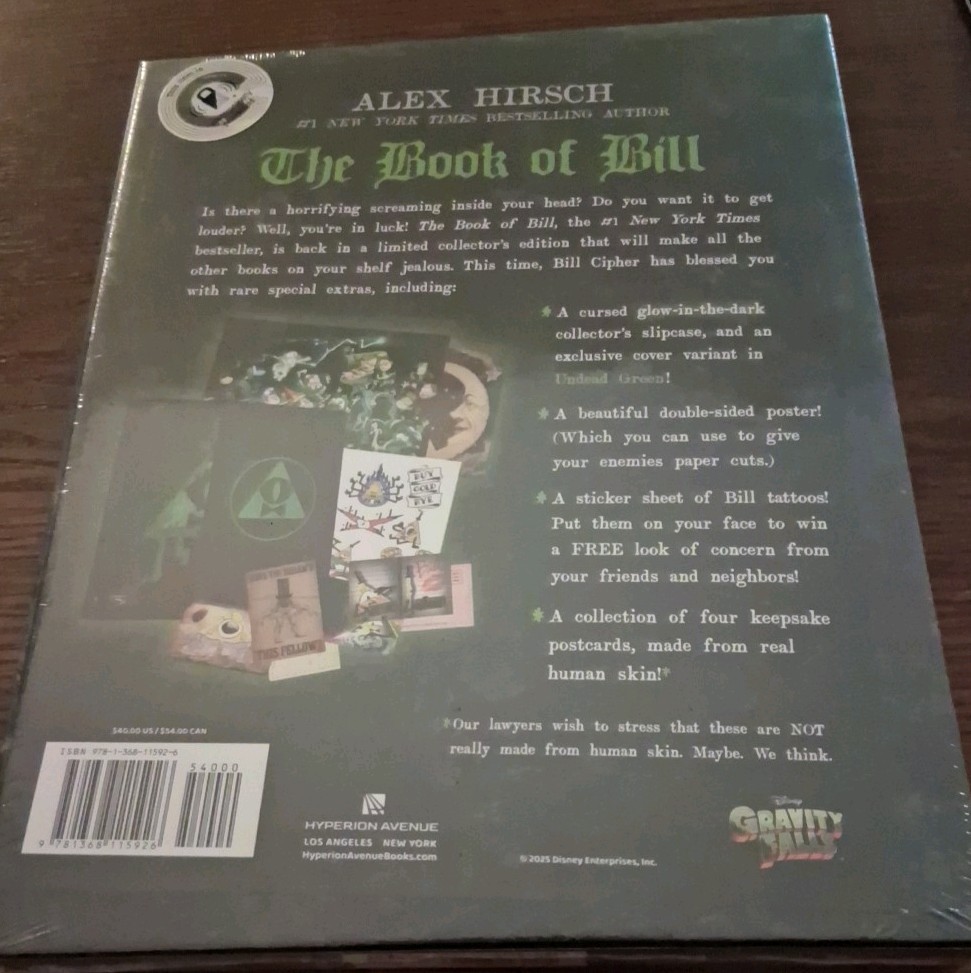 Signed Alex Hirsch The Book of Bill Hardcover Barnes and Noble Exclusive Sealed