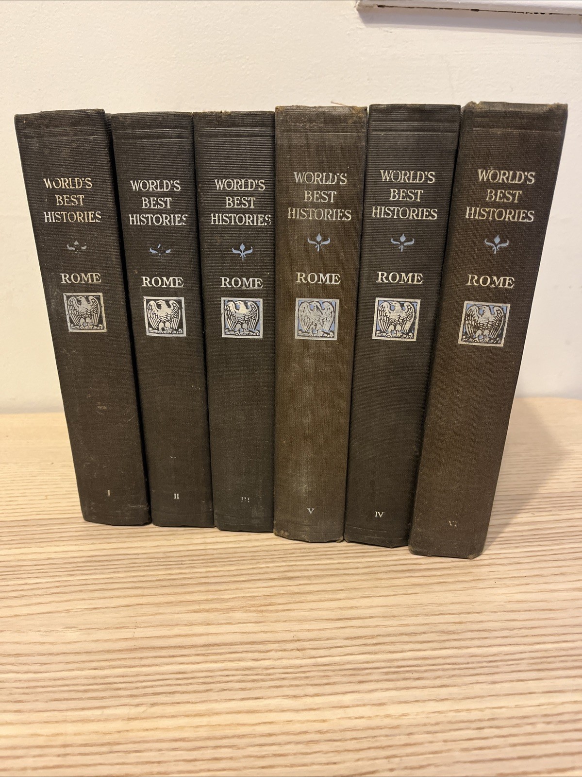 World’s Best Histories: Rome Six (6) Volume Set By Edward Gibbon 1900s -NL