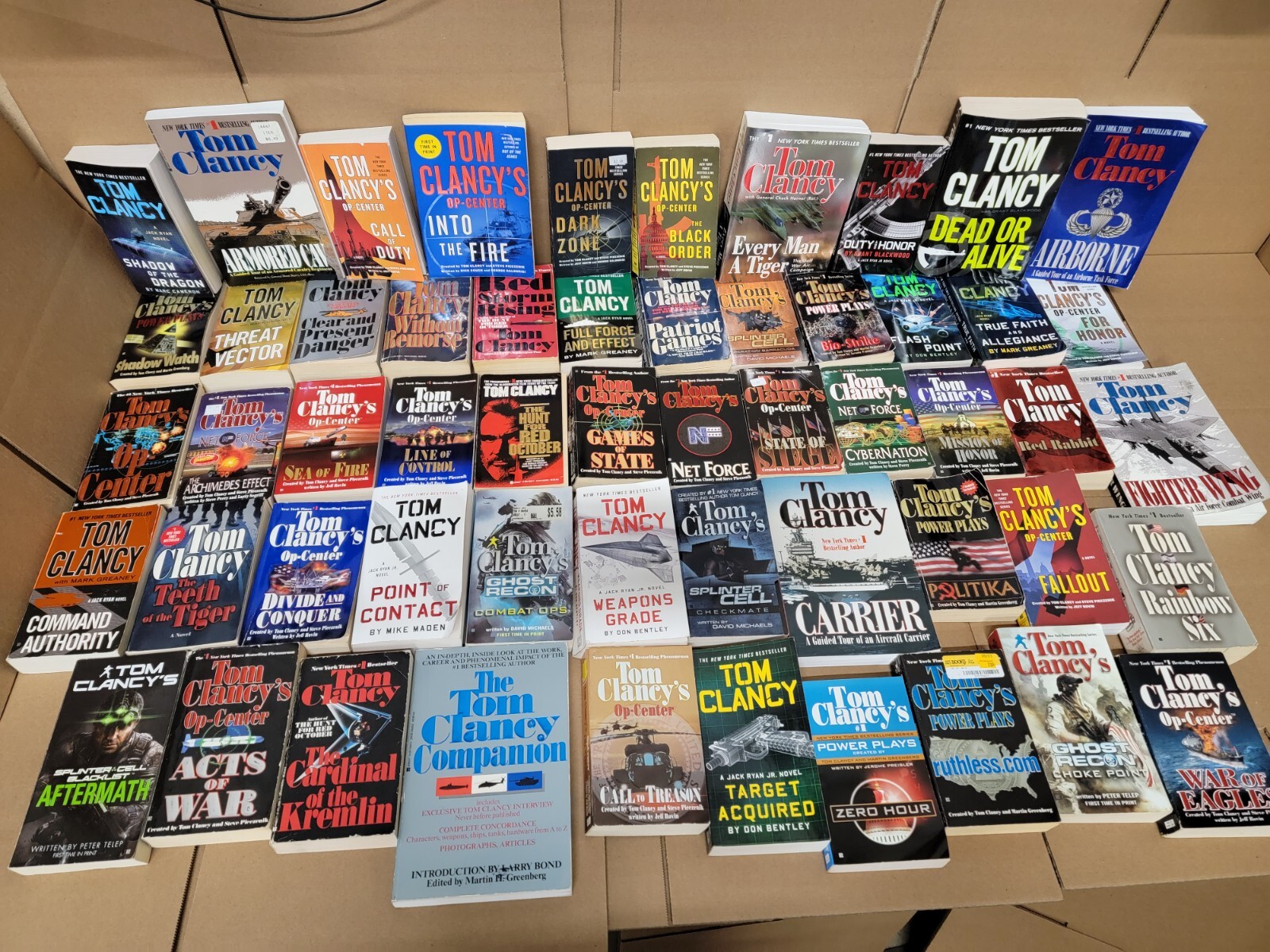 Lot of 10 TOM CLANCY JACK RYAN NET FORCE OP CENTER POWER PLAYS PAPERBACK *RANDOM