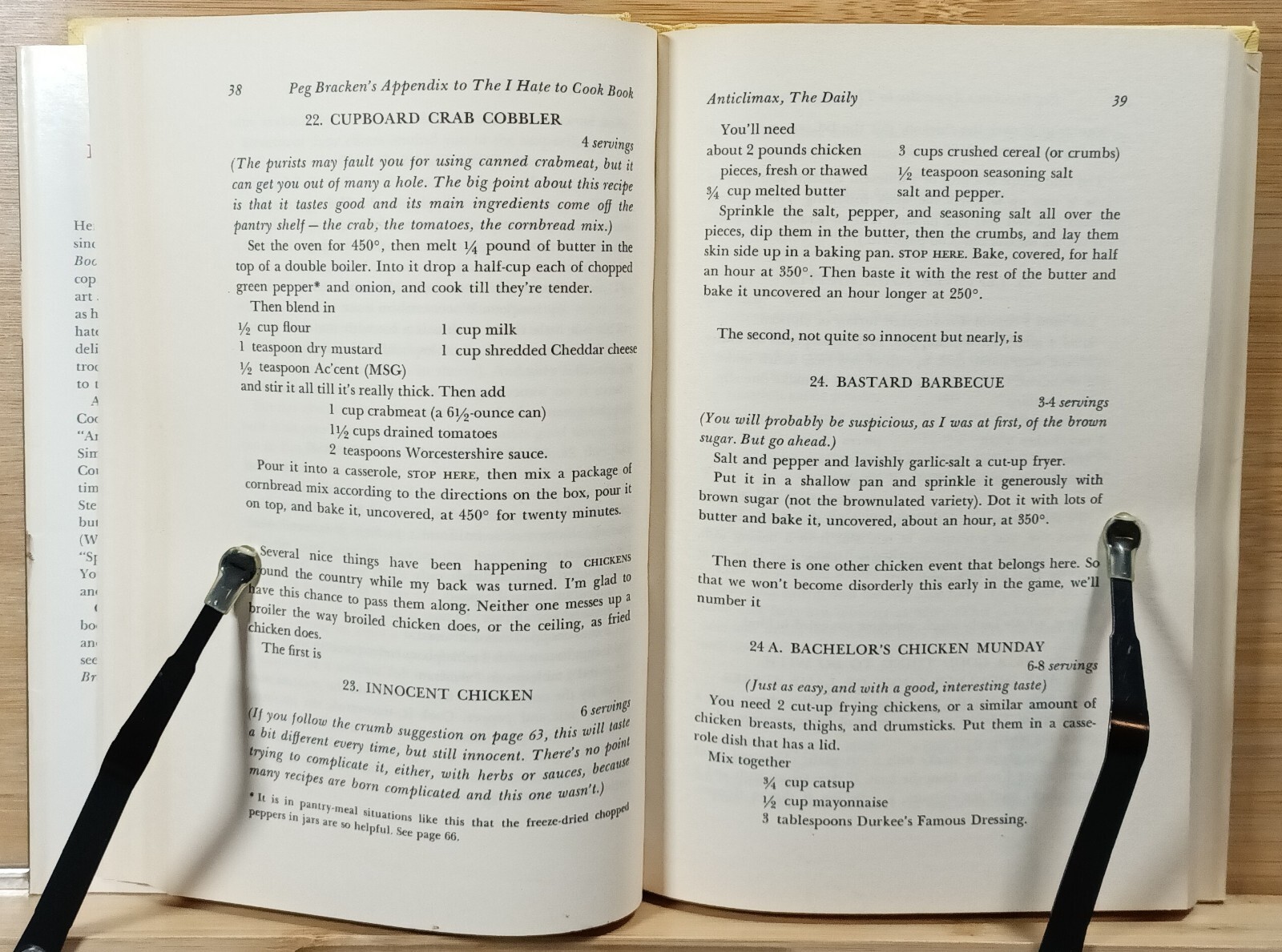 Appendix to the I Hate to Cook Book with over 140 Recipes and 323 Afterthoughts