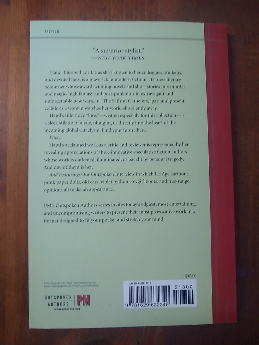 PM Press Outspoken Authors Series: Fire by Elizabeth Hand (2017, tpb), Like New