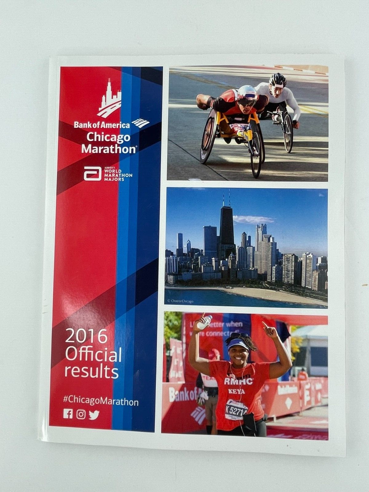 2016 Bank of America Chicago Marathon Official Results Book 207 pages