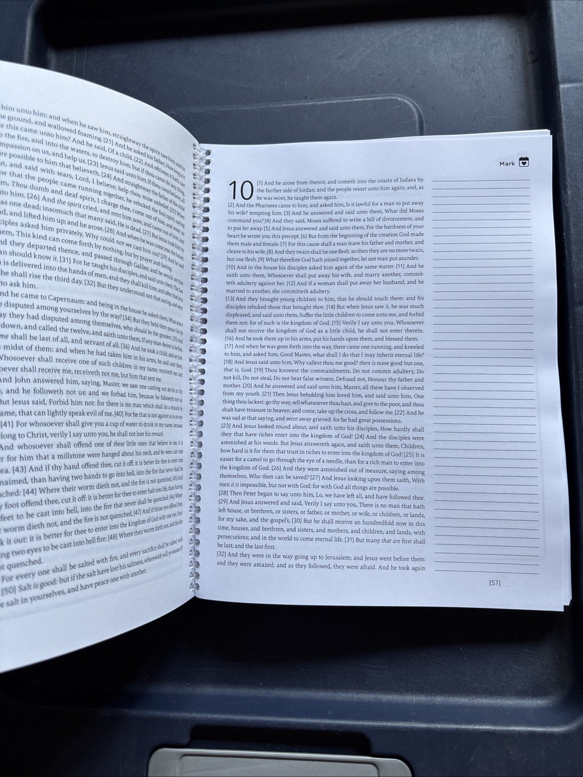 The New Testament King James Version Spiral Bound Paperback Special Notetaking