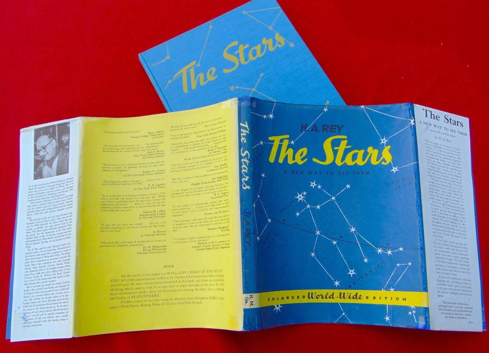 “THE STARS, A NEW WAY TO SEE THEM” ~1966~ DUST COVER=STAR MAP~HARDBACK~161 PAGES