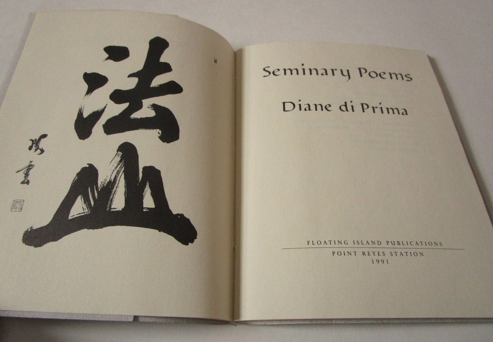 Seminary Poems By Diane Di Prima chapbook 1991 PB Kobun Chino Roshi cover art