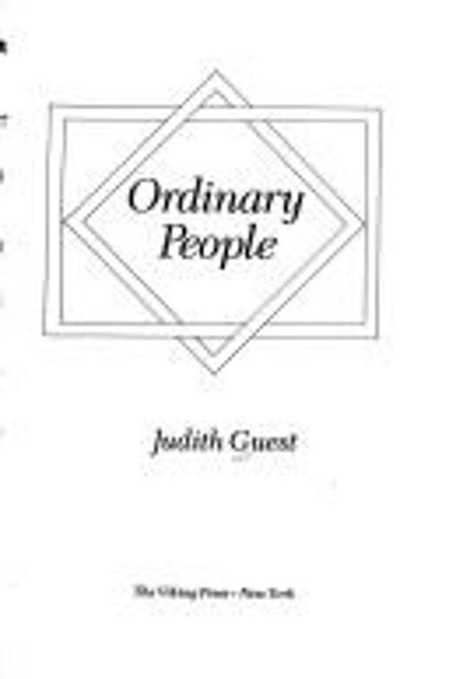 Ordinary People Hardcover Judith Guest