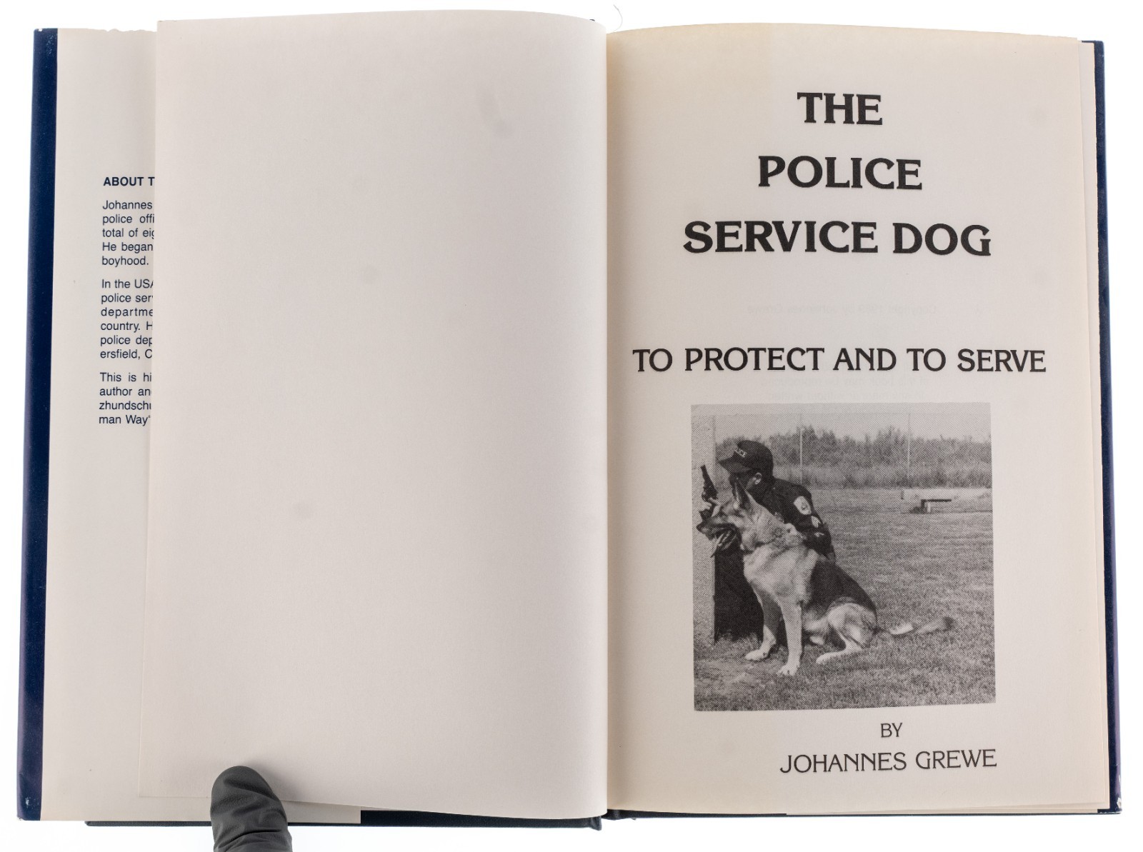 The Police Service Dog 1989 Johannes Grewe Quality Press HC DJ Used