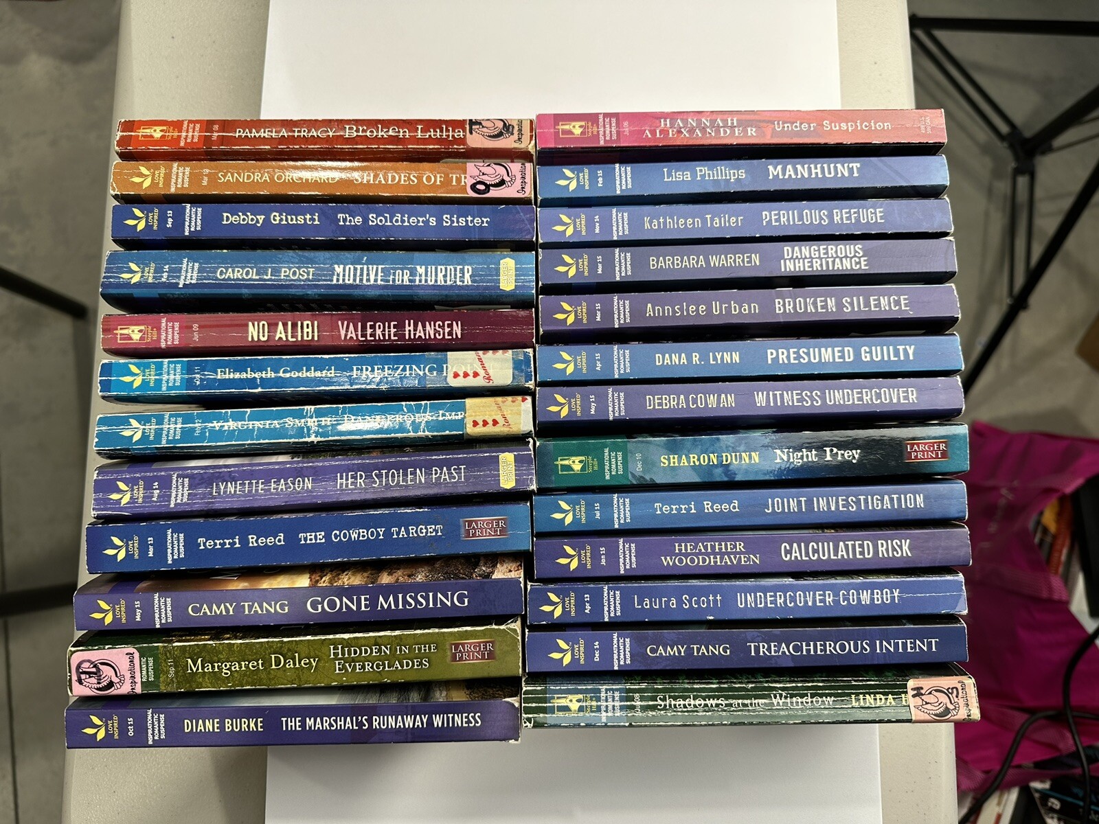 Love Inspired Suspense book lot of 25 paperback Miscellaneous Authors Some New