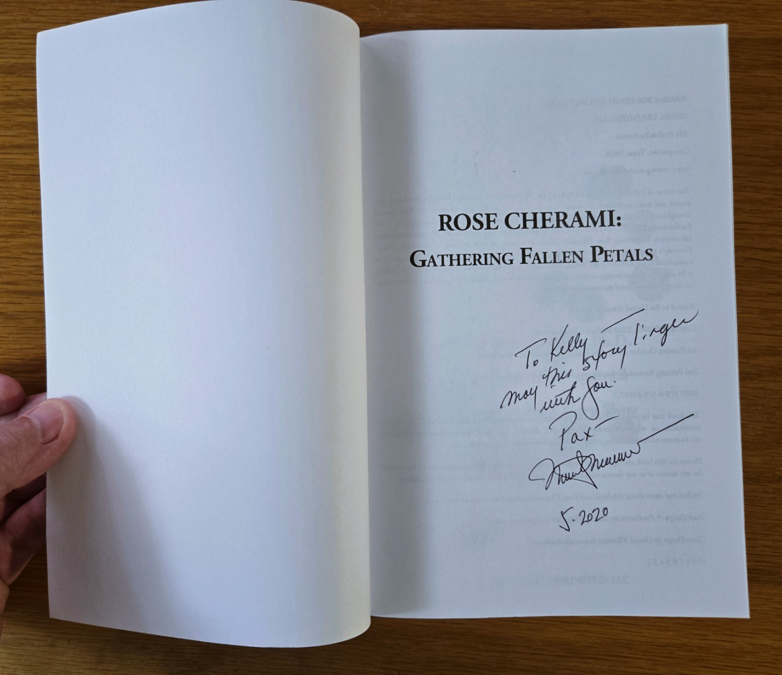Rose Cherami: Gathering Fallen Petals by Michael Marcades SIGNED – VERY GOOD