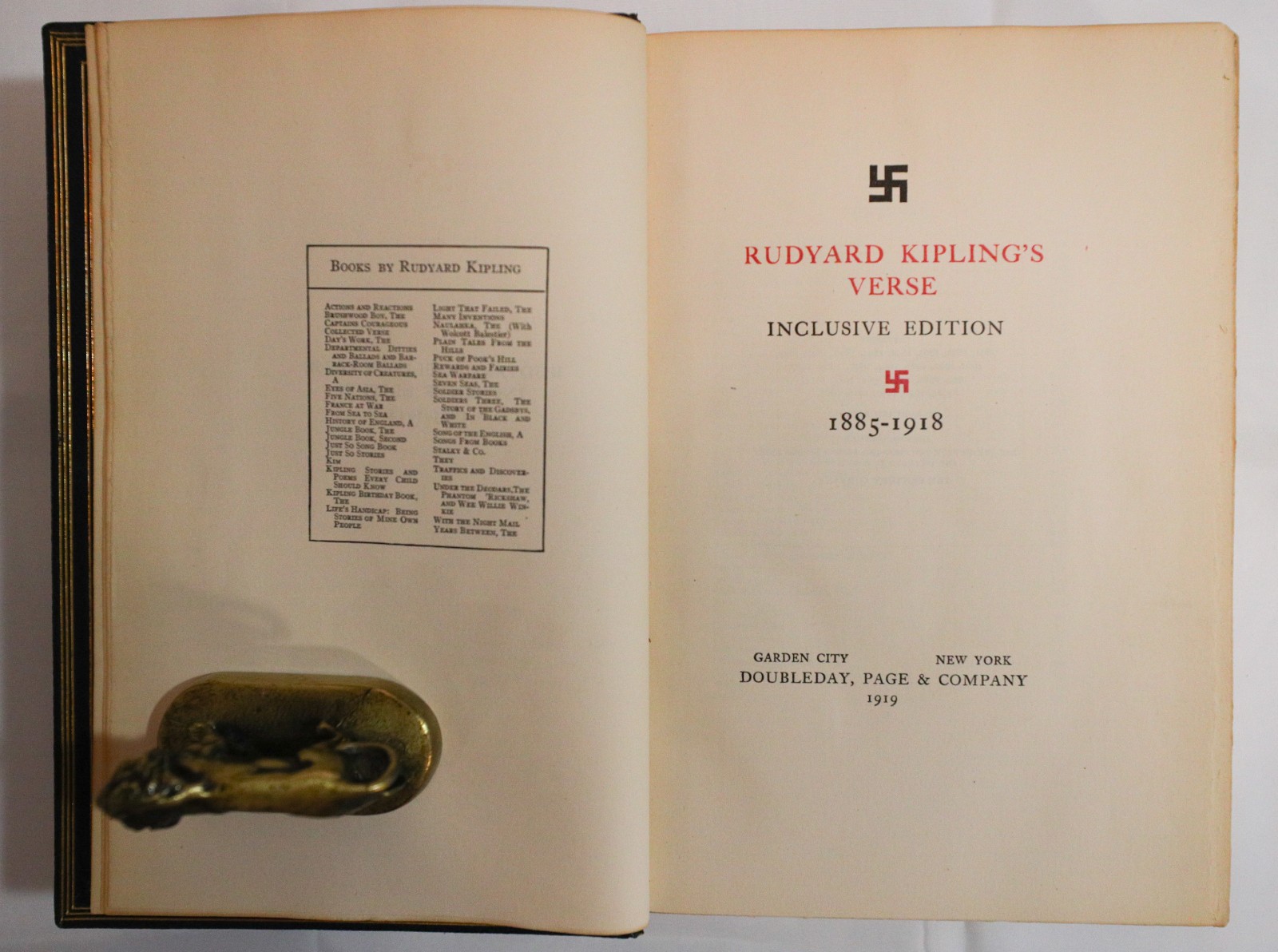 1919 Fine Binding by the French Binders. R Kipling Verse 1885-1918 Inclusive Ed.