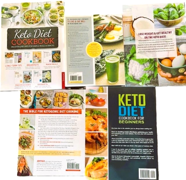 5 Keto Books: BIG BOOK, KETO DIET, BACON & BUTTER, 2 KETO BOOKS 95&127 Pages