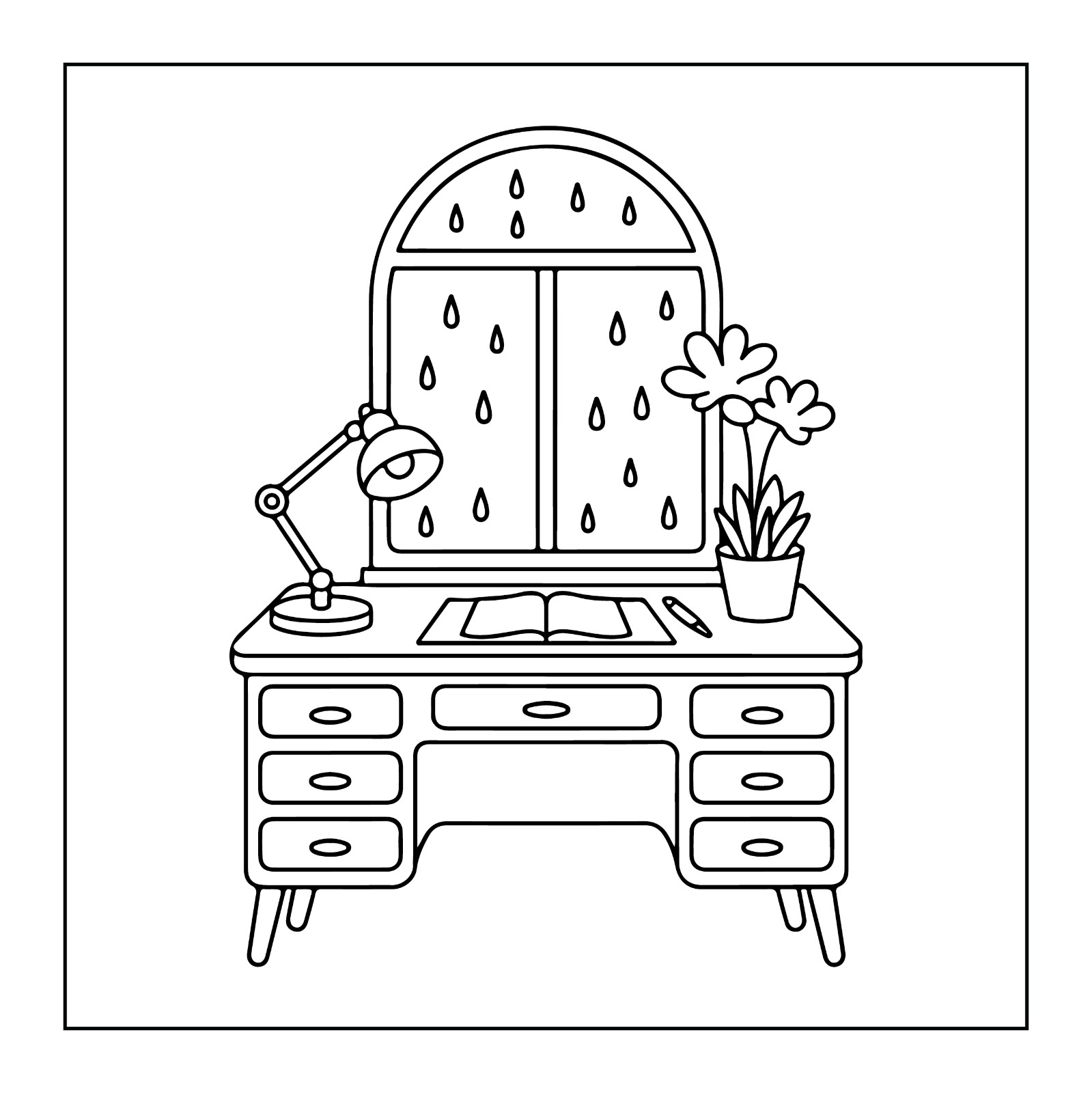 Cozy spaces coloring book