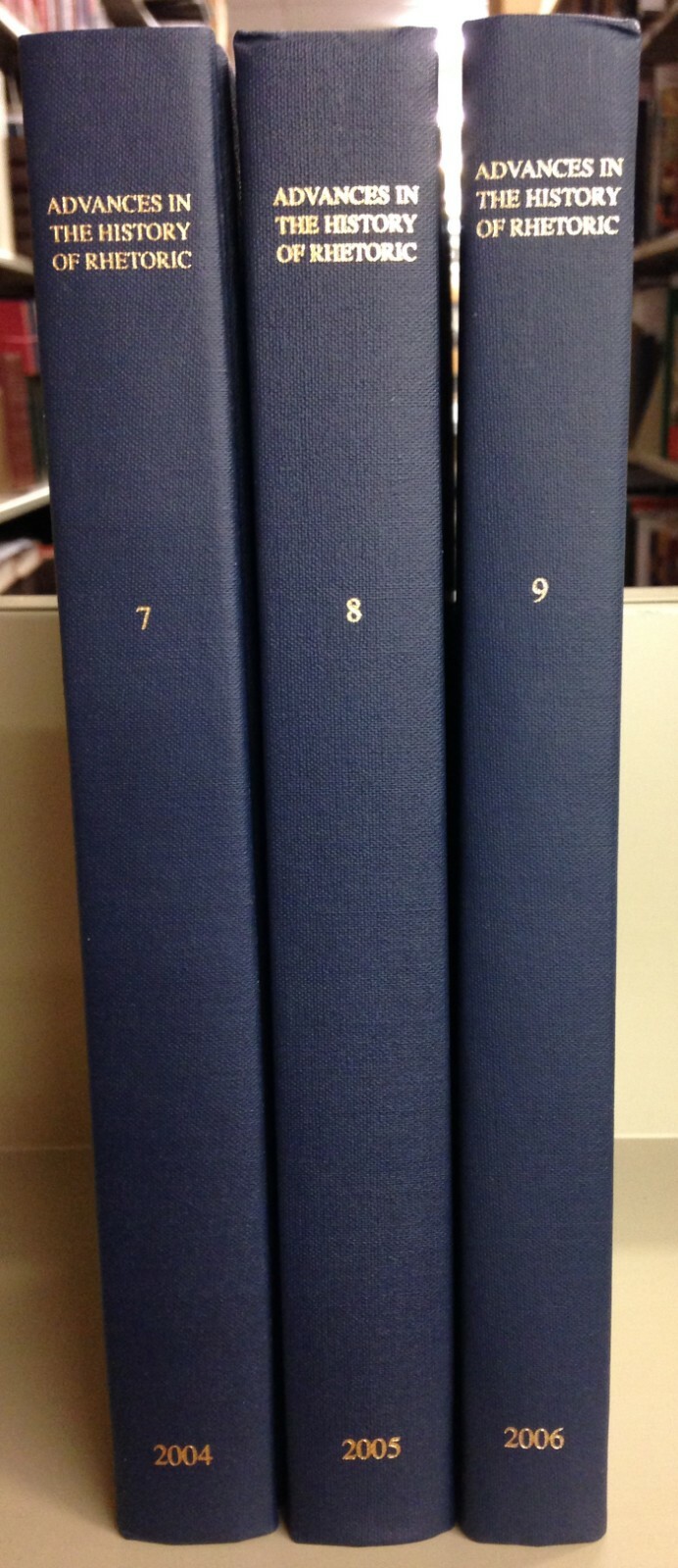 Advances in the History of Rhetoric Volumes 7, 8, & 9 HBs 2004-6 VG 210621