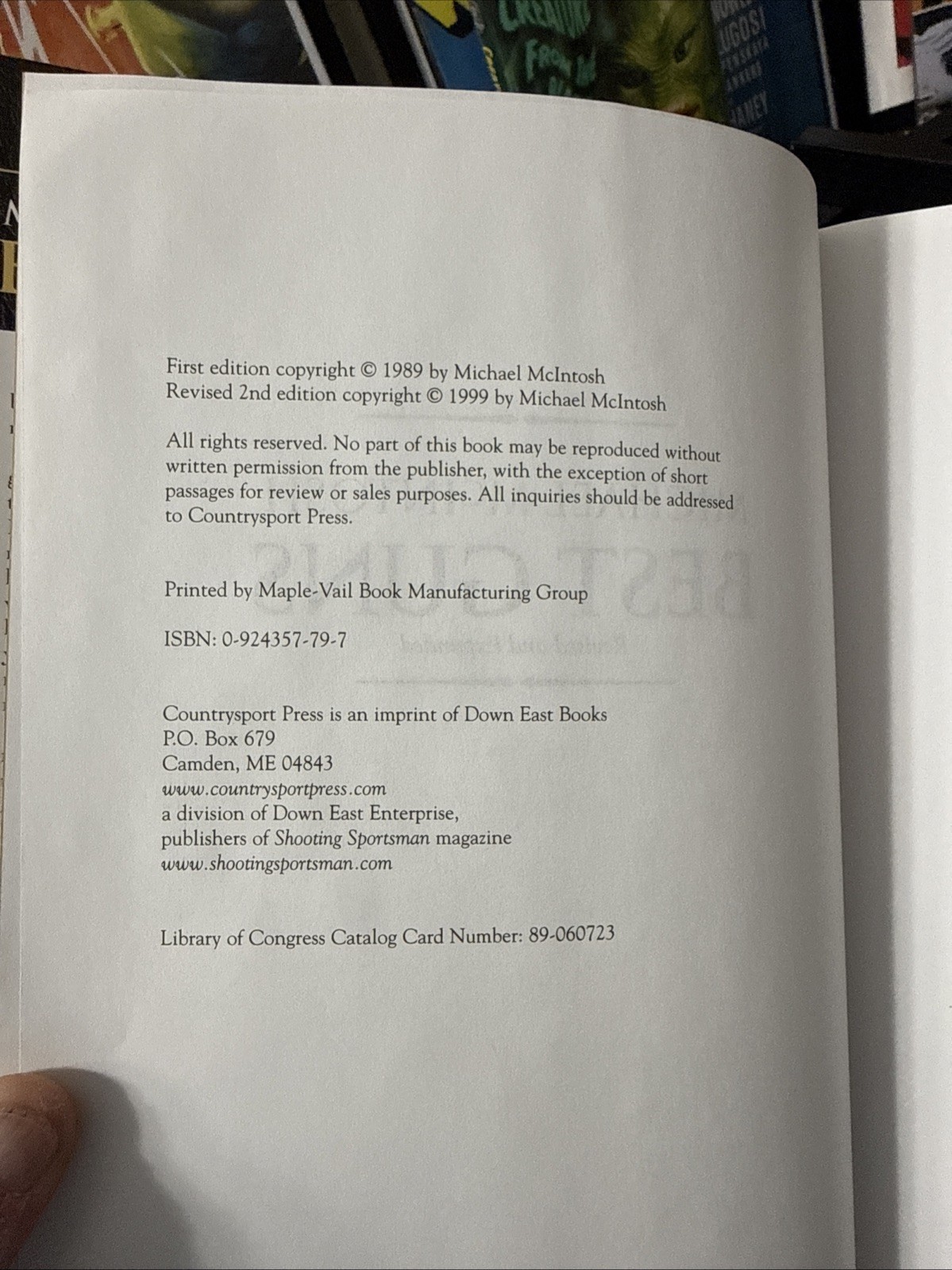 Best Guns by Michael McIntosh Revised & Updated Edition 1999 HC DJ