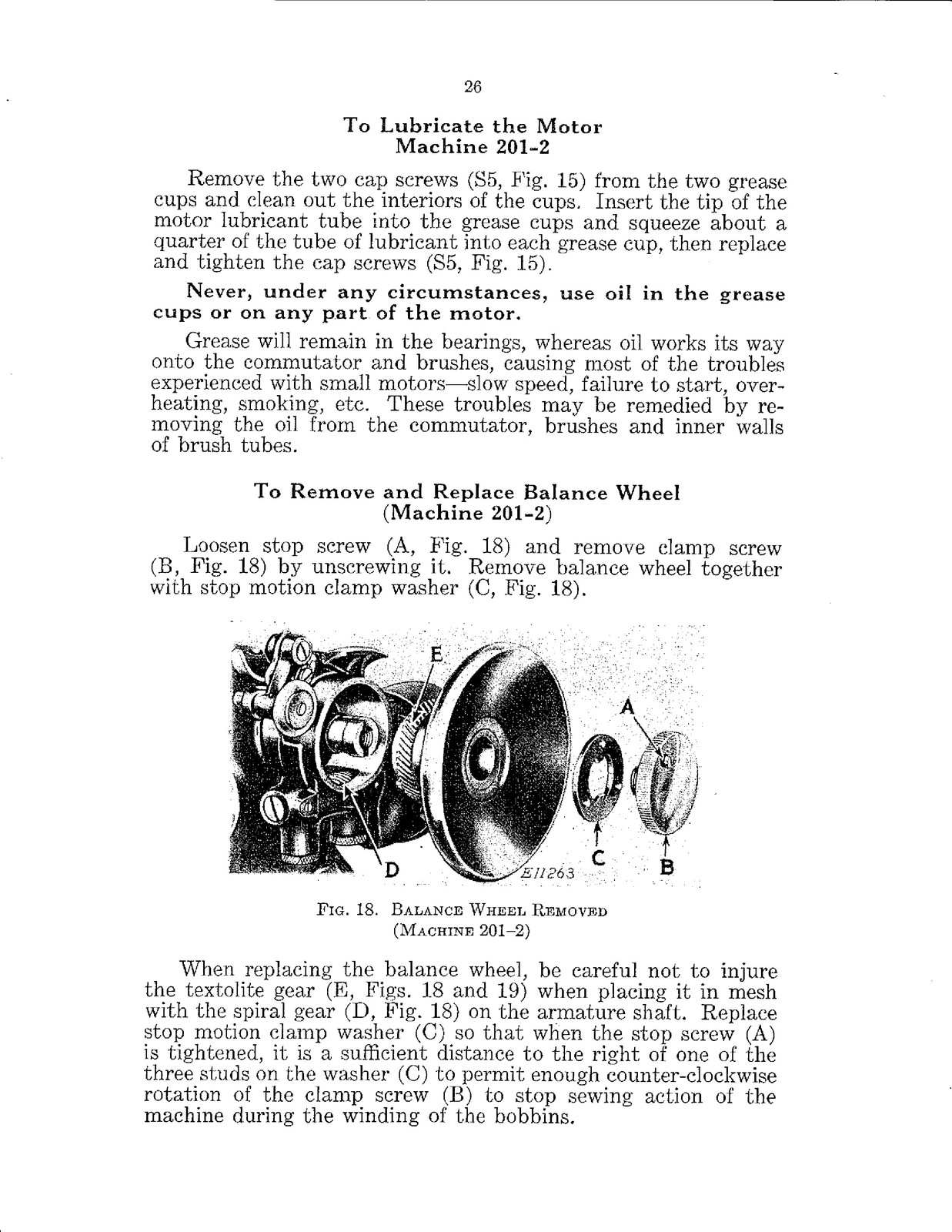 SINGER Class 201 1200 Sewing Machine Service Manual – WIRE BOUND – TOUGH COVERS