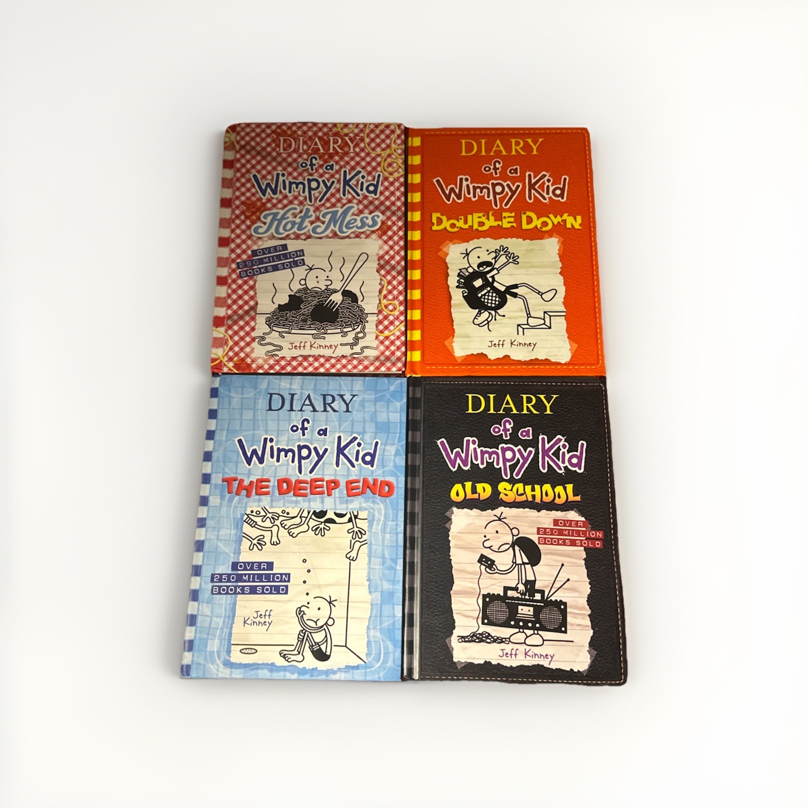 Diary of a Wimpy Kid (Hardcover) Old School, Hot Mess, Double Down, The Deep End