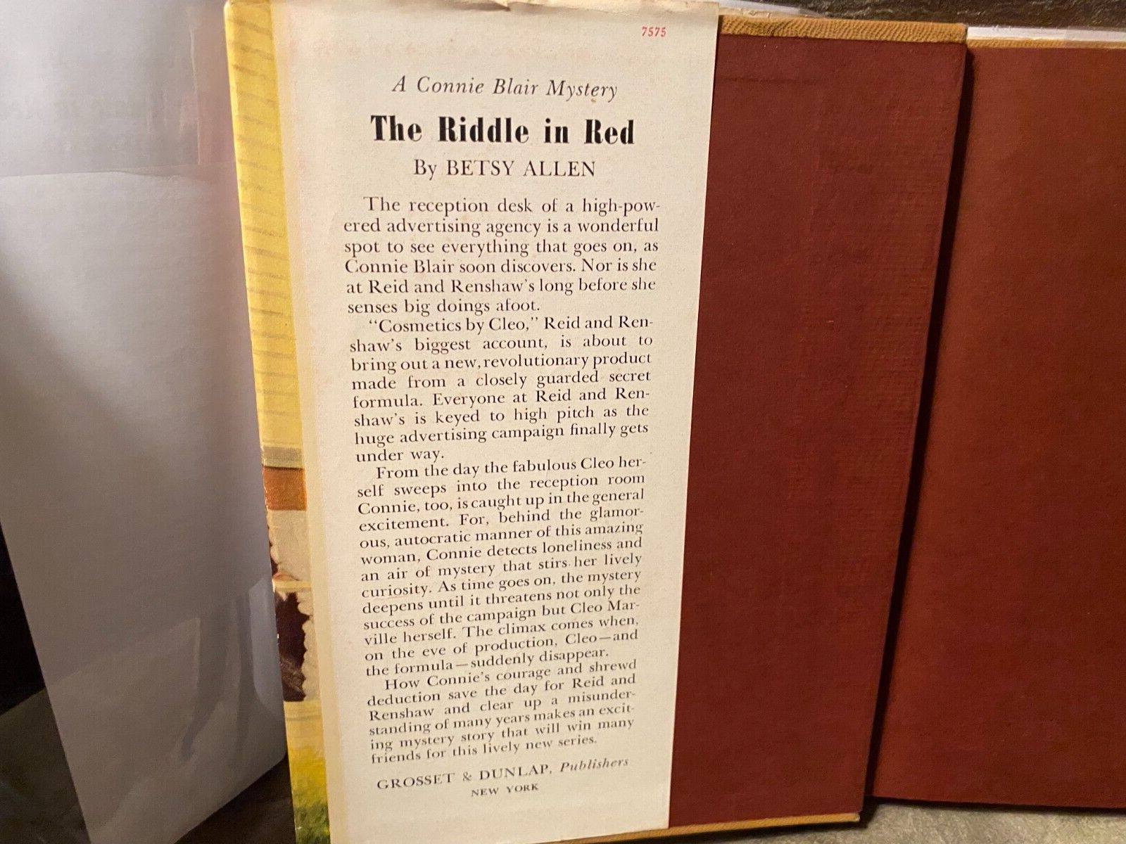 A CONNIE BLAIR MYSTERY THE RIDDLE IN RED BETSY ALLEN 1948 2 DUST JACKETS!