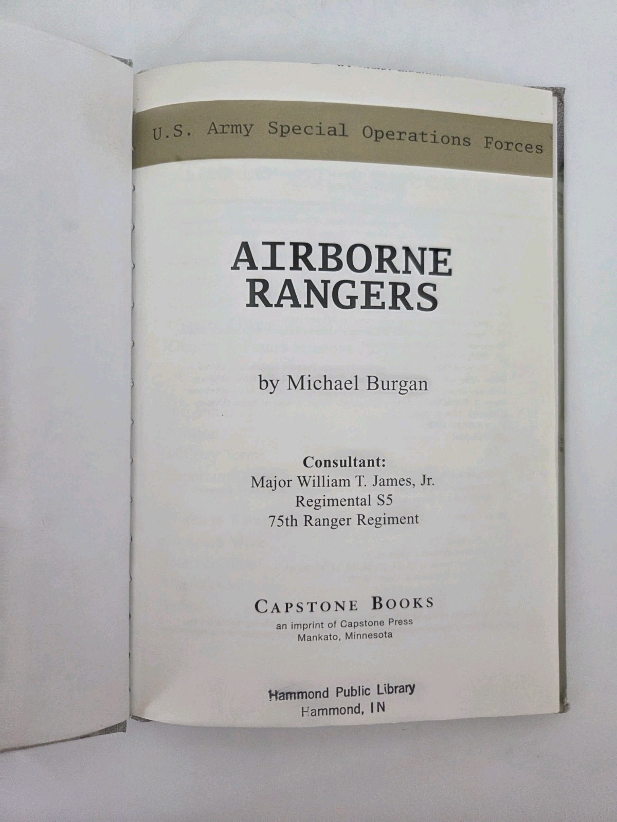 Airborne Rangers By Michael Burgan Hardcover Book