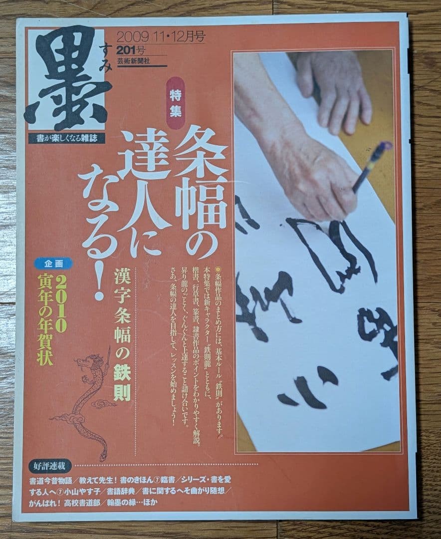 Japanese Calligraphy Magazine Sumi Nov/Dec 2009 Issue 201 Art Book