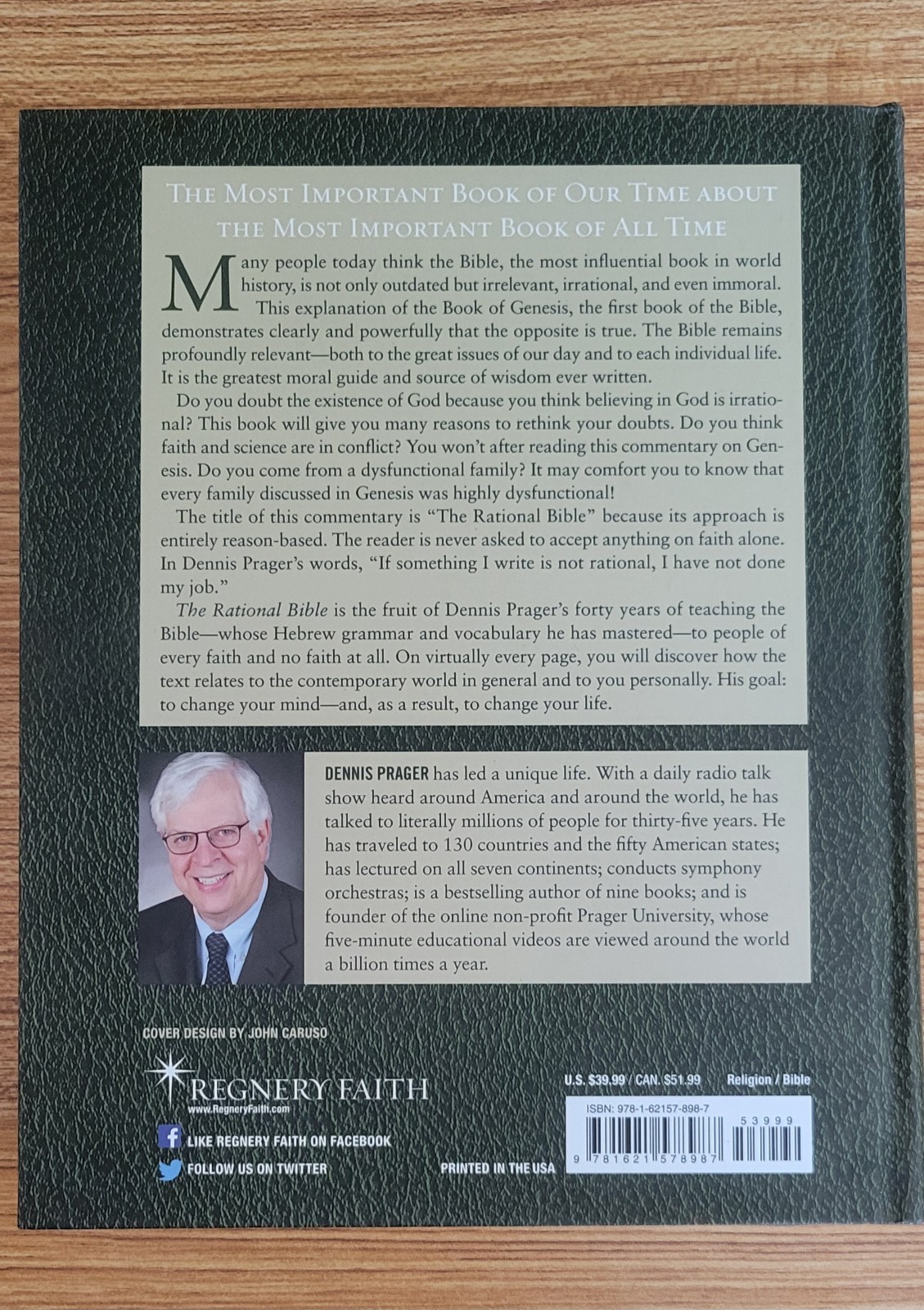 Rational Bible: Genesis by Dennis Prager (2019, Hardcover)