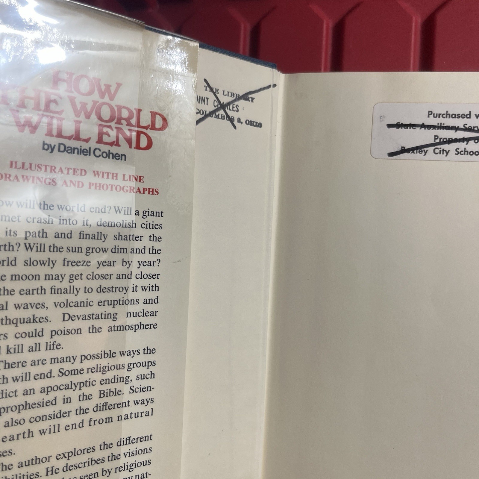 How The World Will End Daniel Cohen Hardcover Book Ex Library Vintage 1973
