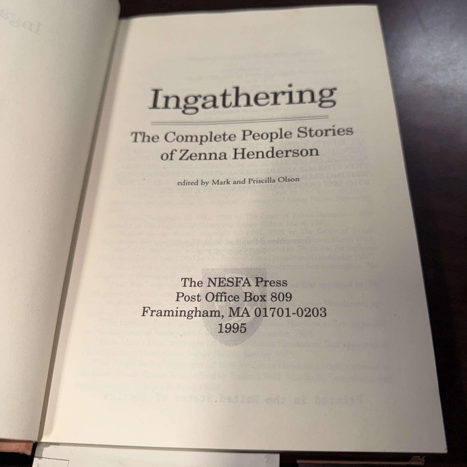 Ingathering: The Complete People Stories of Zenna Henderson by Olson, Priscilla