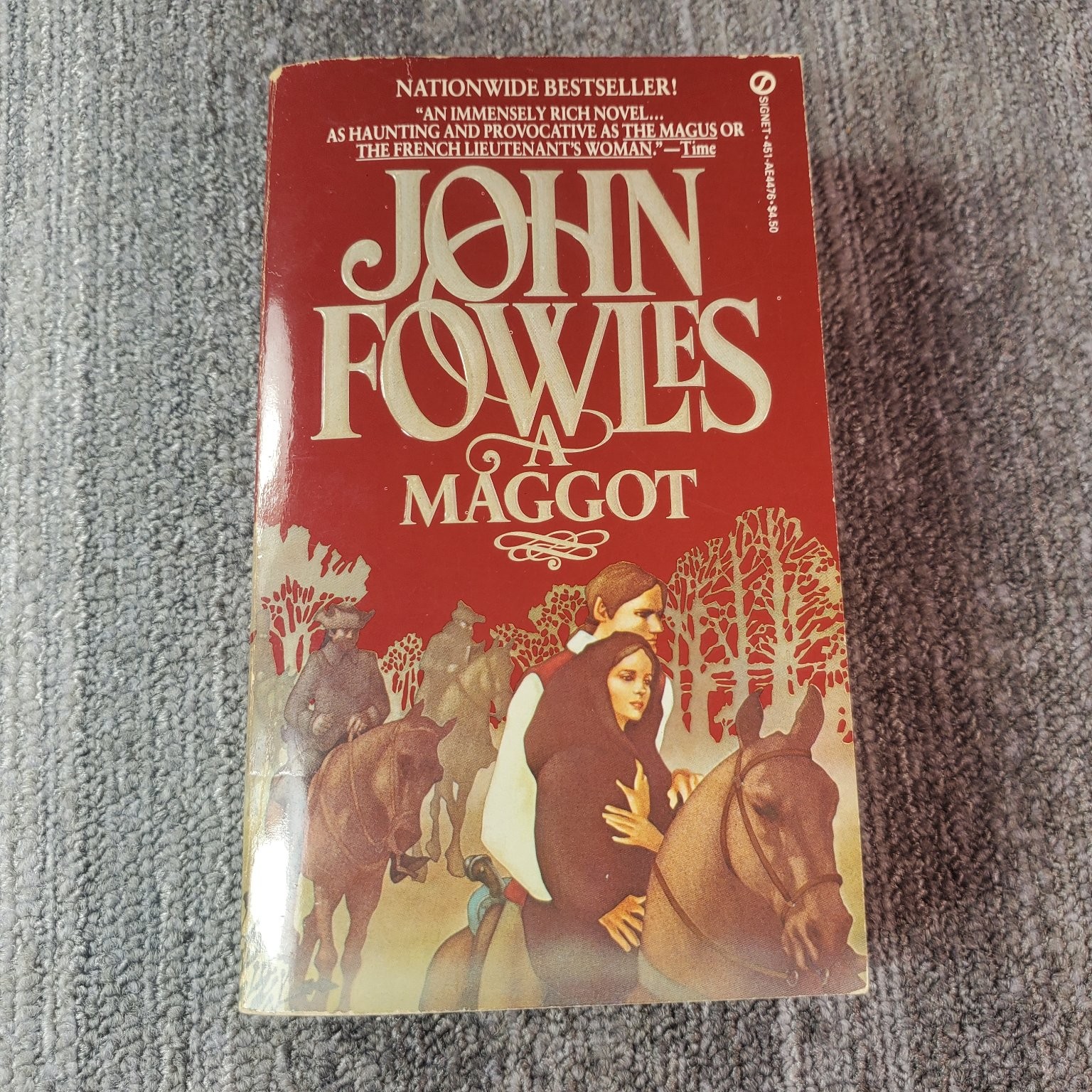 A Maggot John Fowles 1986 First Signet Printing Fiction New American Library