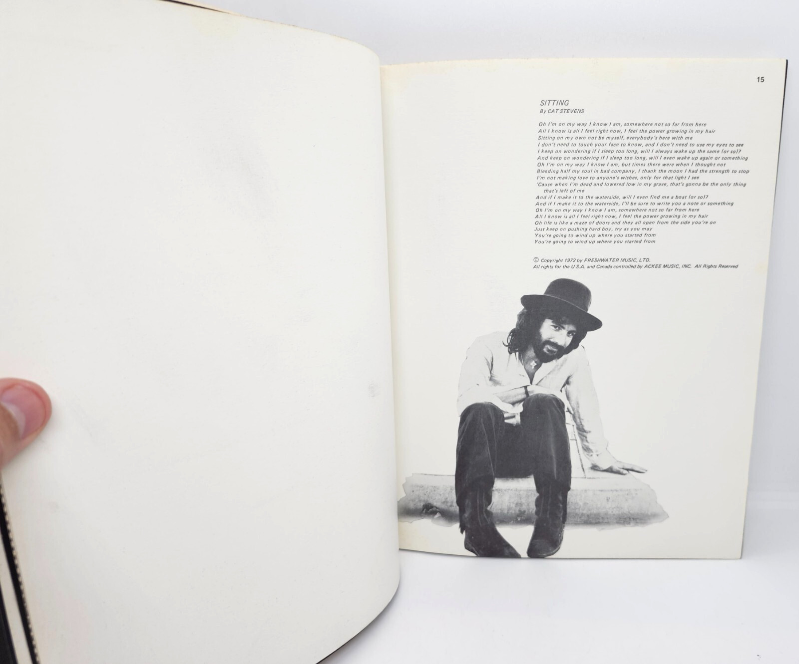 VINTAGE 1972 CAT STEVENS / CATCH BULL AT FOUR SONGBOOK #100 ~ A&M 1ST EDITION