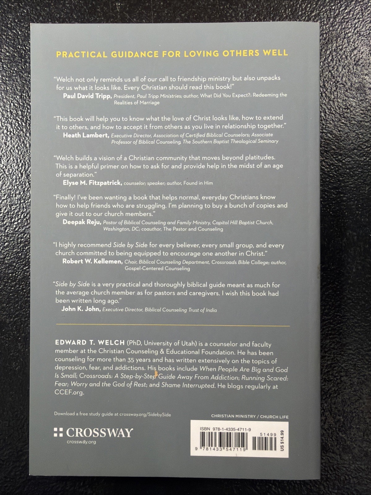 Side by Side by Edward T. Welch (2015 Trade Paperback)