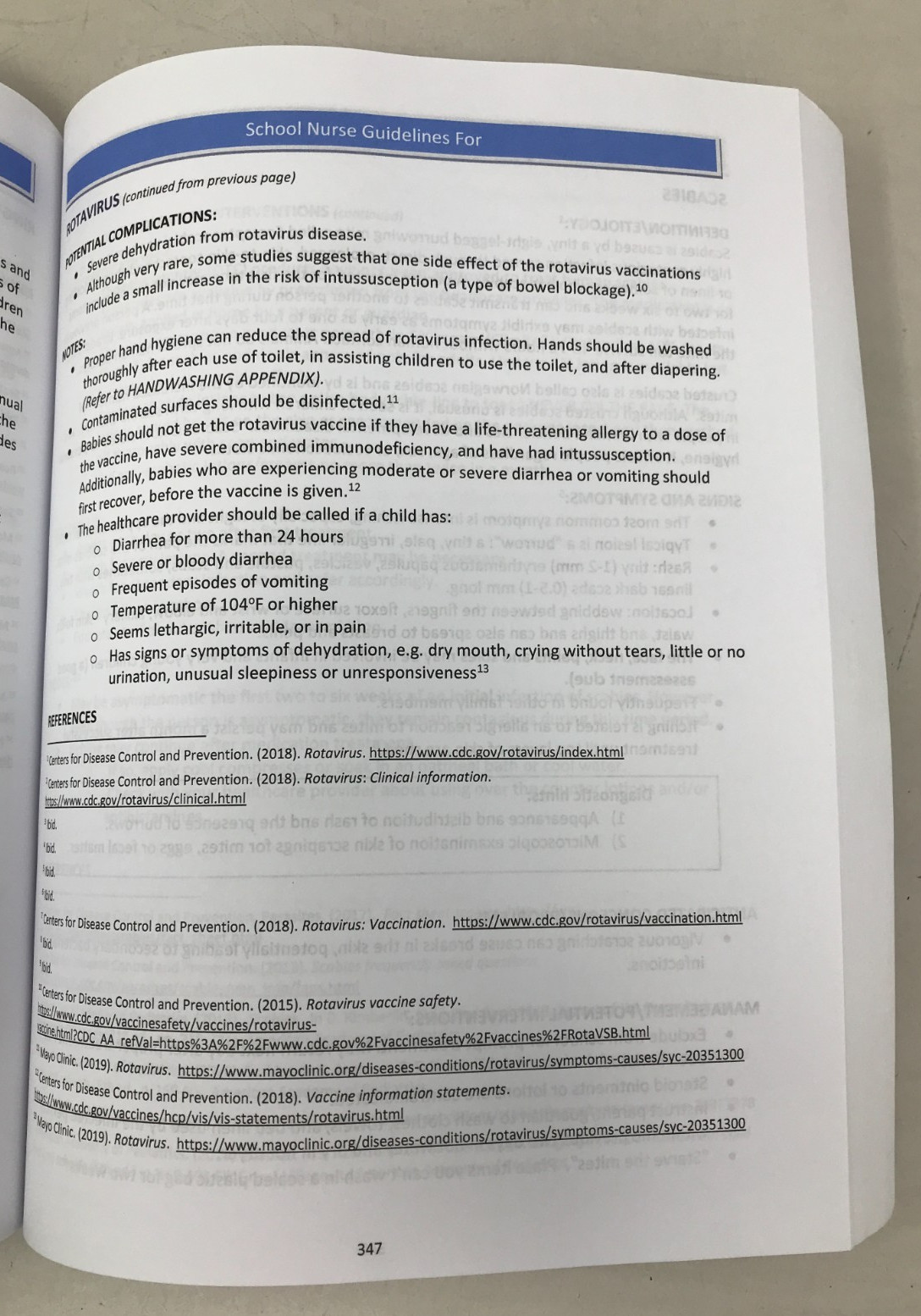 School Nurse Resource Manual, V. Taliaferro (ed), C. Resha (ed), 2020, E-102