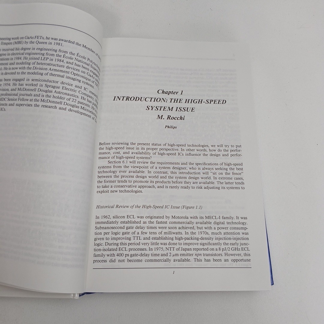 High-Speed Digital IC Technologies by Marc Rocchi HC 1990