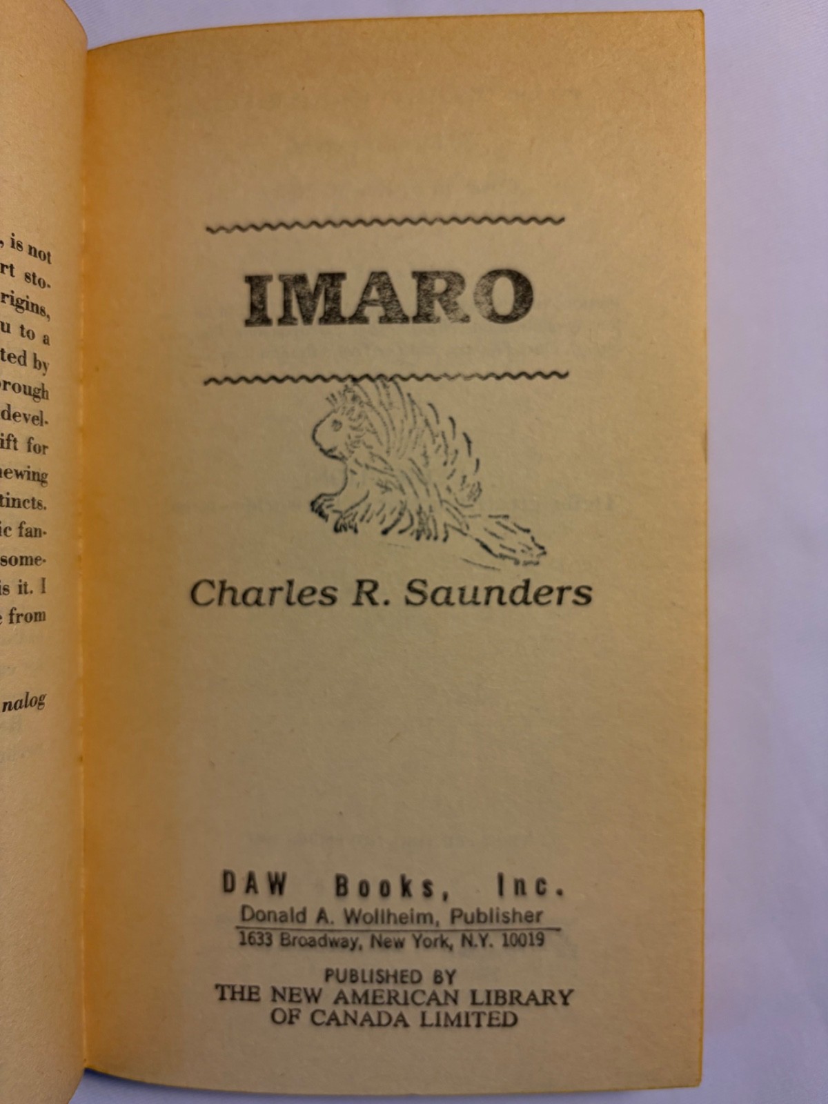 Charles R. Saunders – First three Imaro PAPERBACKS Daw 1st editions