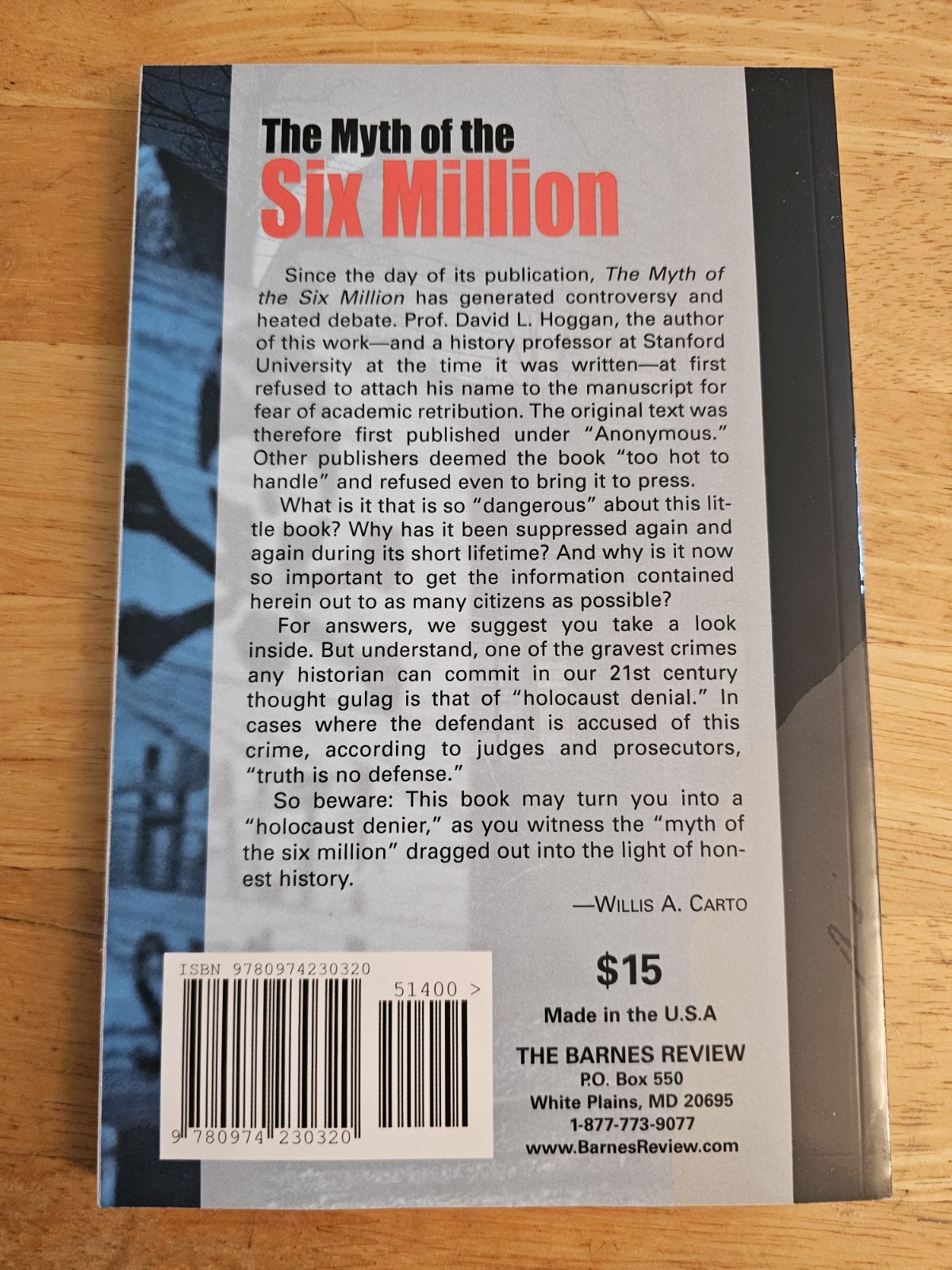 The Myth of the 6 Six Million – David Hoggan – Examining Nazi Extermination Plot