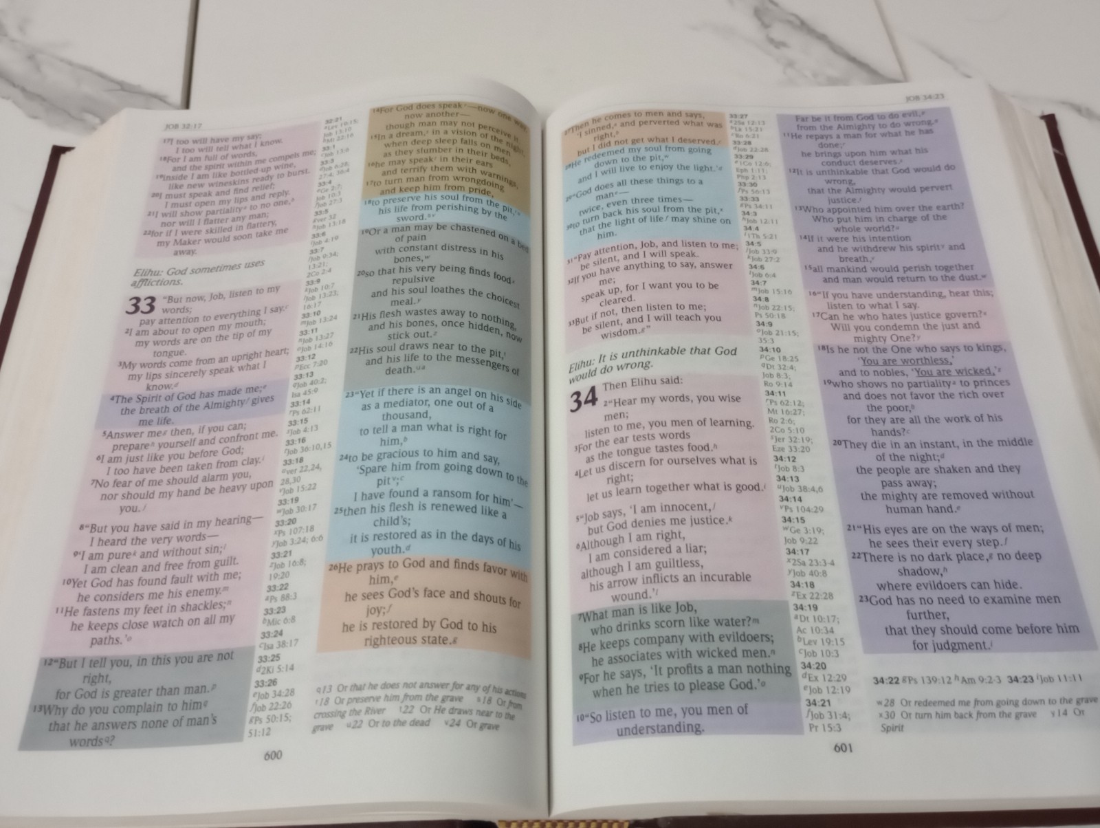 Rainbow Study Bible, NIV, 1996 Color Coded Bold Line Edition, Hardcover