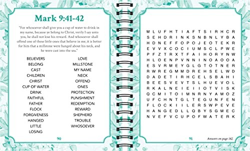Jesus Parables Word Search Book 80 Puzzles Spiral Bound Large Print 192 Pages