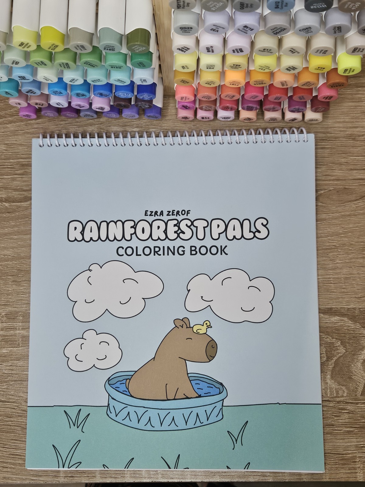 Rainforest Pals Coloring Book 20 Coloring Pages on 150gsm Paper